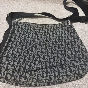 Dior Black and Gray Shoulder Bag